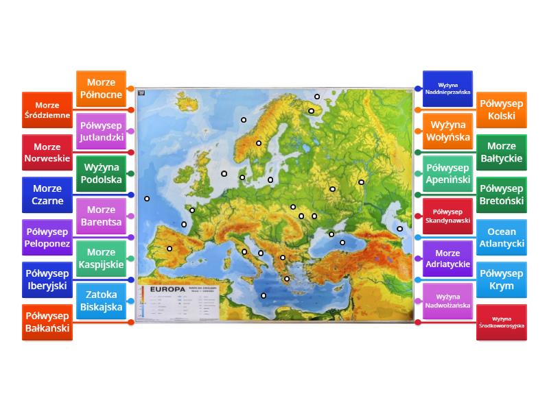 Mapa Fizyczna Europy 1 Labelled Diagram 0472