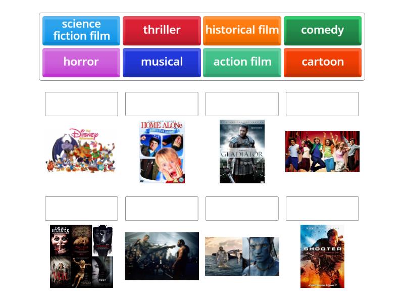 Types of films - Match up