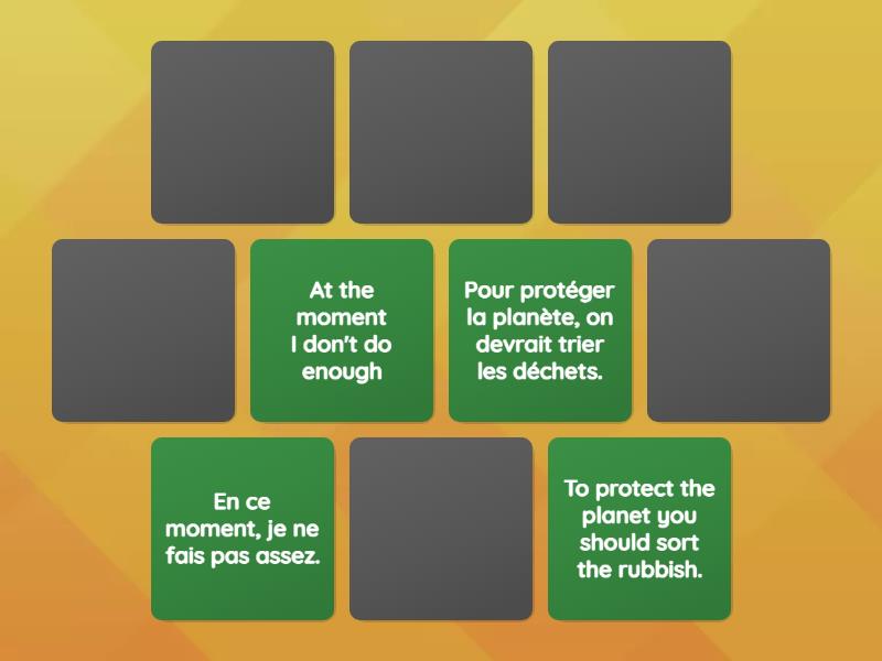 Protecting The Planet Match Up Matching Pairs