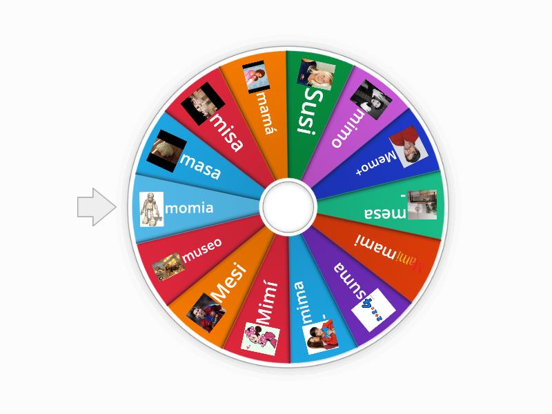 PALABRAS CON M Y S PARA PRACTICAR LECTURA Y ESCRITURA - Random wheel