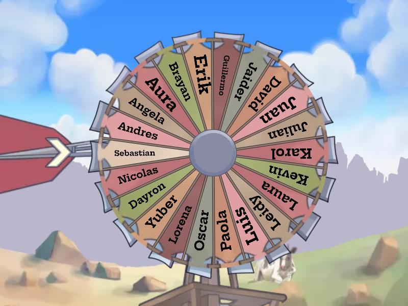 Rueda de nombres - Spin the wheel