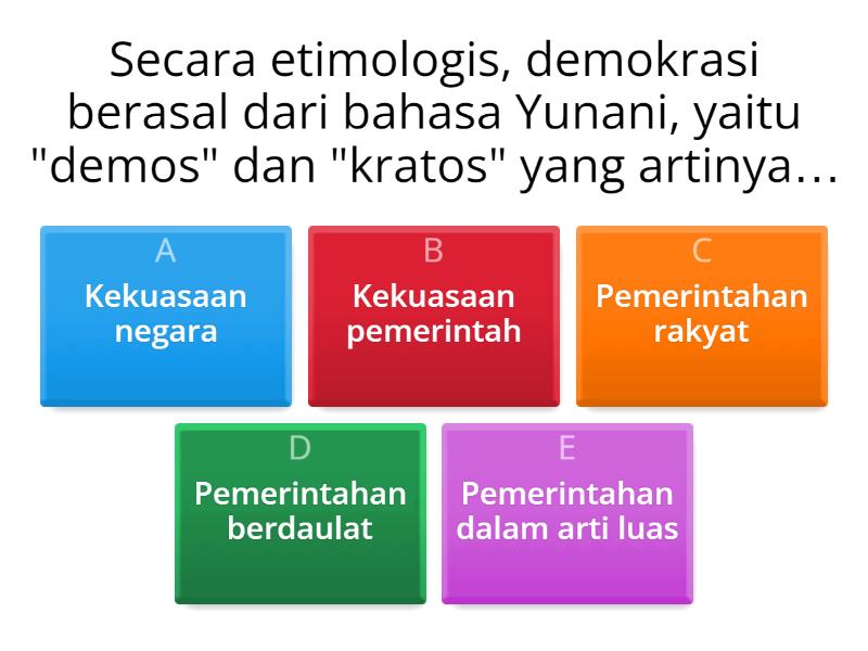 Bab 2 Sistem Dinamika Demokrasi Dan Pancasila - Quiz