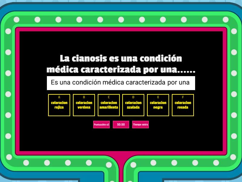 ENFERMEDADES DEL SISTEMA CARDIOVASCULAR - Gameshow Quiz