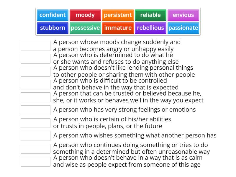 EF Int+ 1B adjectives - Match up