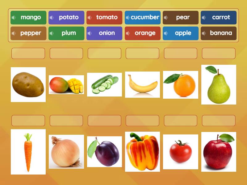 fruit and vegetable - Match up