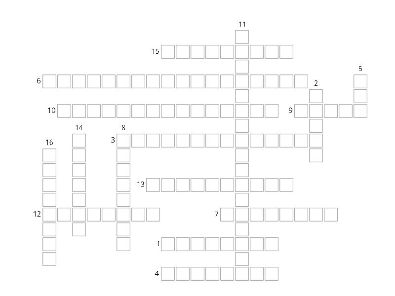 Revision across C1, C2 and C3 pt 3 - Crossword