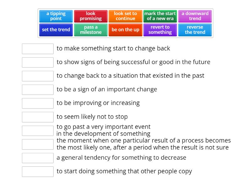 RM C1 Unit 2 Vocab - Match up