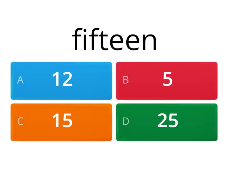 Numbers 1 to 20 - Quiz
