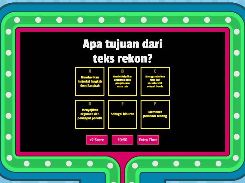 Quiz Teks Rekon Kelompok 2 - Gameshow Quiz