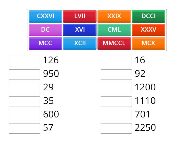 i-numeri-romani-match-up