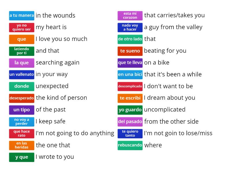 La Bicicleta up to the Chorus Unscramble
