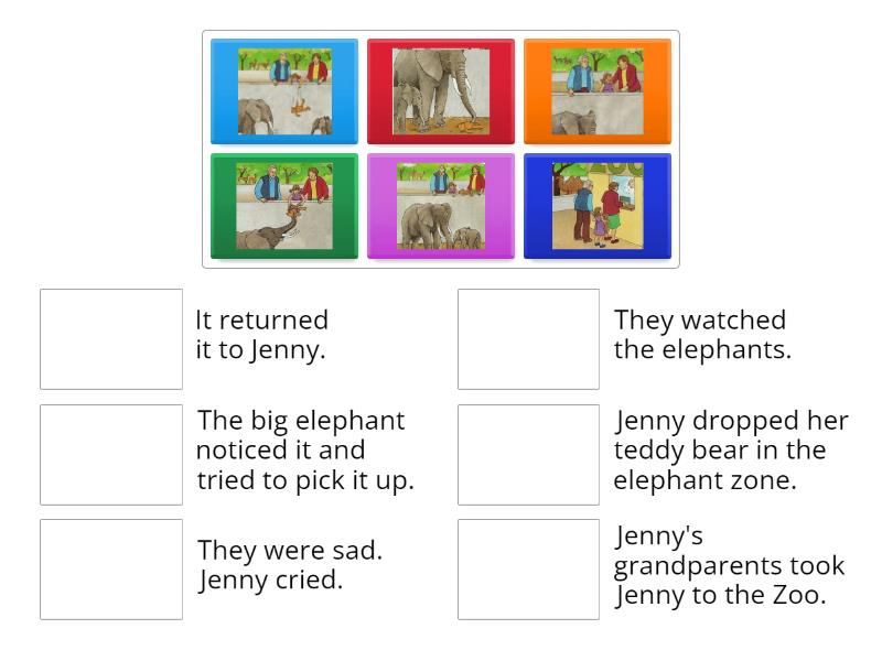 Match the pictures with the sentences. - Match up