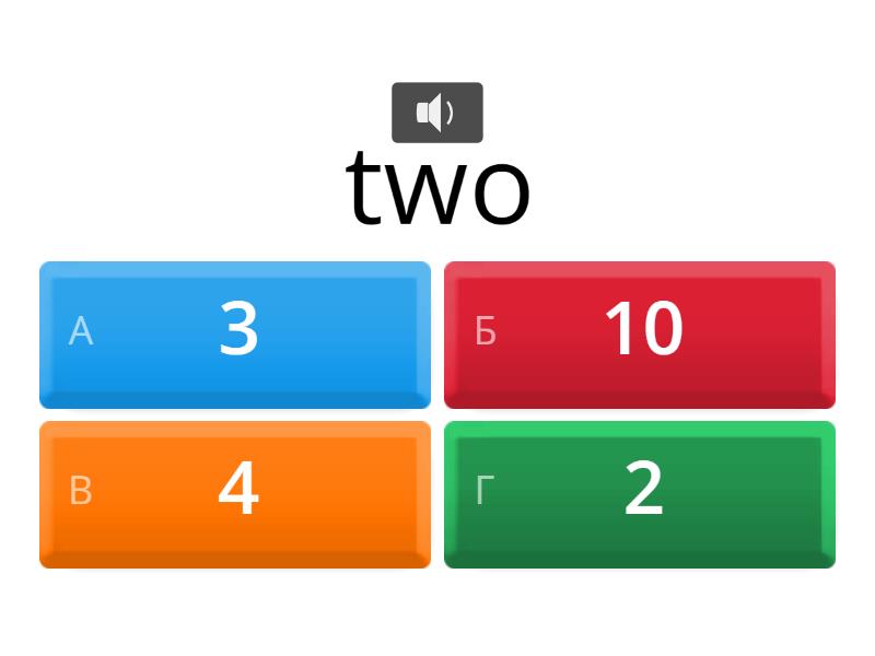 Numbers 1-10 (listen) - Quiz