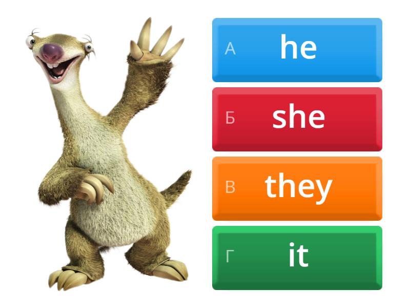 he she it they - Quiz