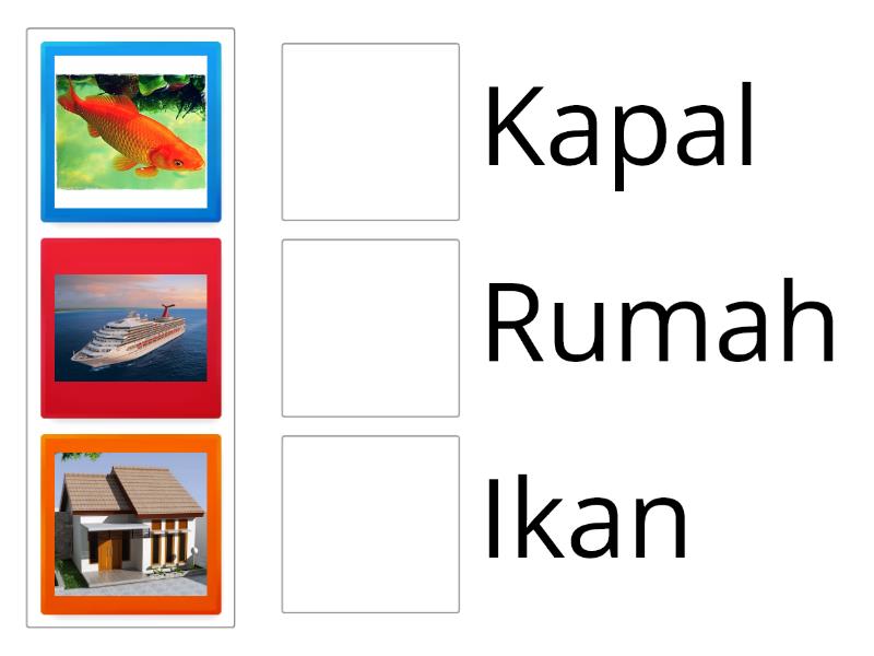 Menghubungkan tulisan dengan gambar - Match up