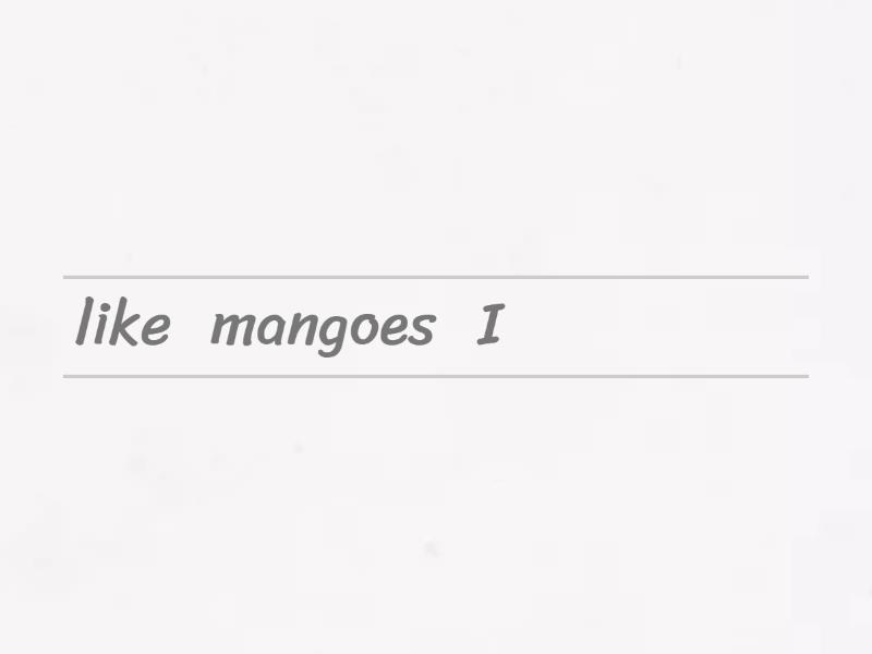 Like and Don't Like (FOOD) - Unjumble