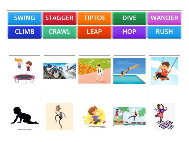 B2 VERBS OF MOVEMENT - Match up