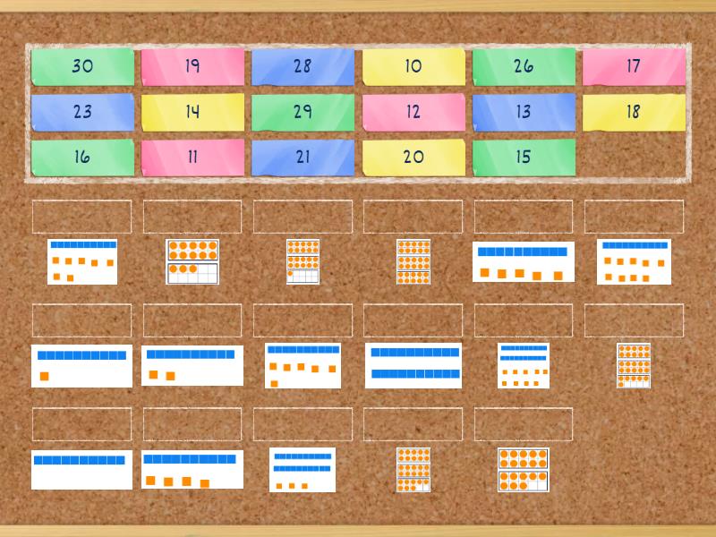 Counting Numbers to 30 - Match up