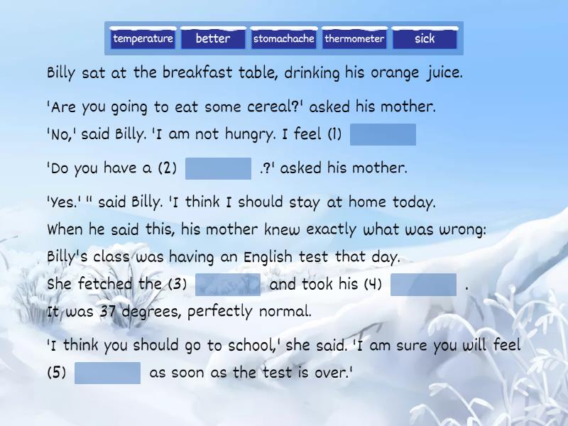 Unit 10 Exercise 3 - Complete the sentence