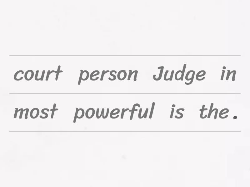 Court sentences - Unjumble