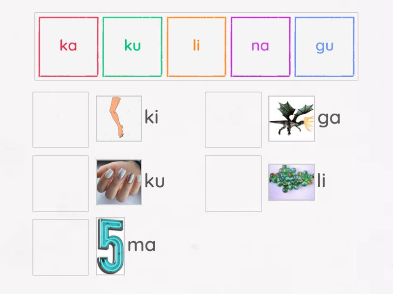 (Cikgu Atiqah) Gabungan Suku Kata - Match up