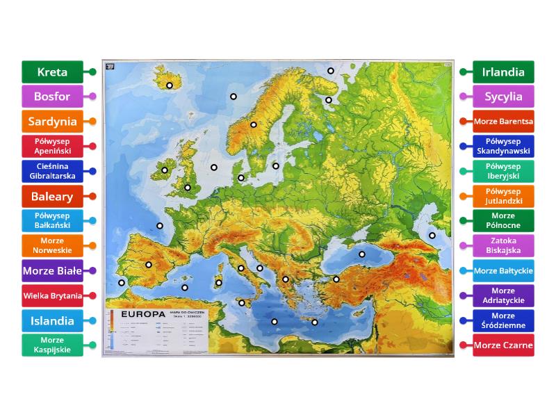 Europa Mapa Fizyczna Cz I Labelled Diagram 6848