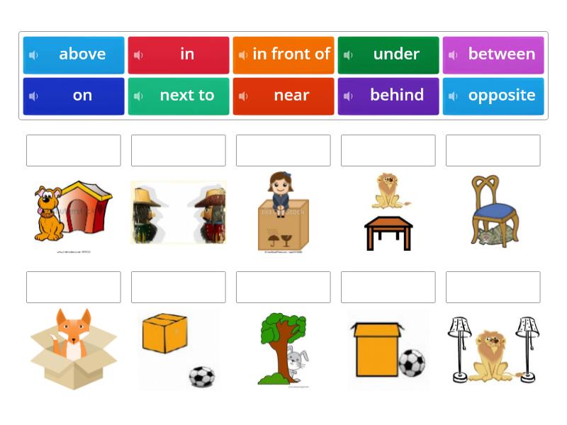 Prepositions of place - Match up