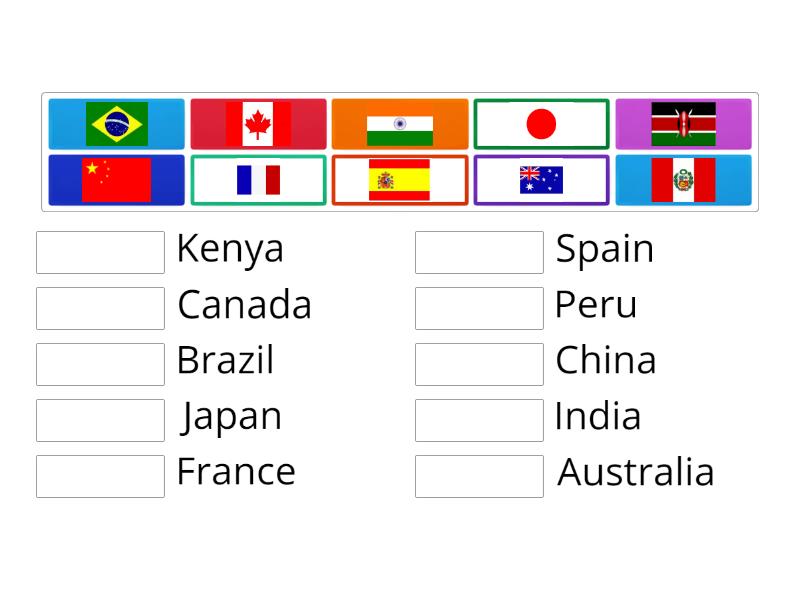 Flags connections - Une las parejas