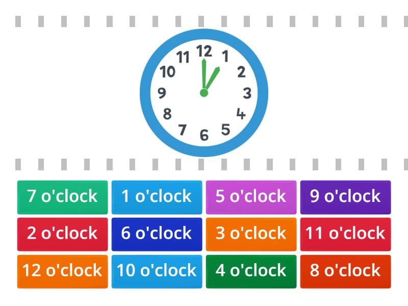 o'clock - Find the match