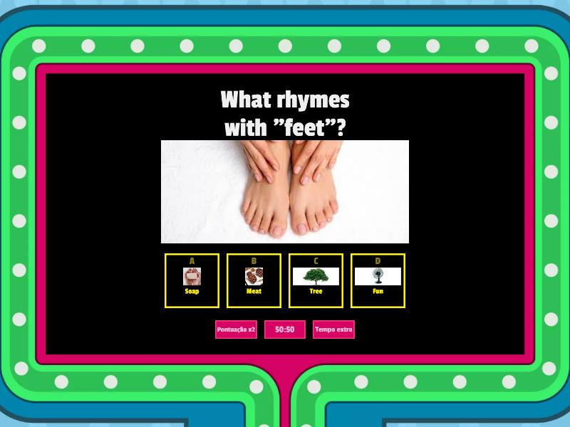 Quiz rhyming words MEIE Gameshow quiz