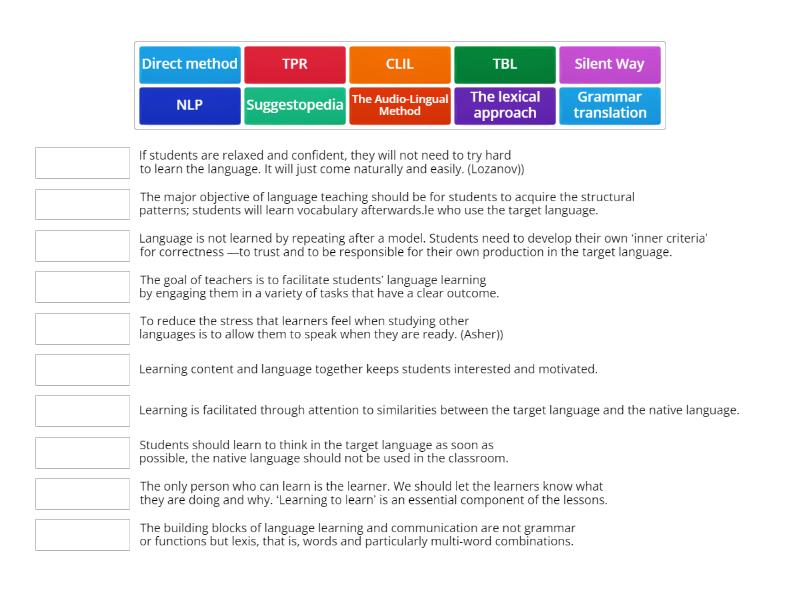 Methods and approaches - Match up
