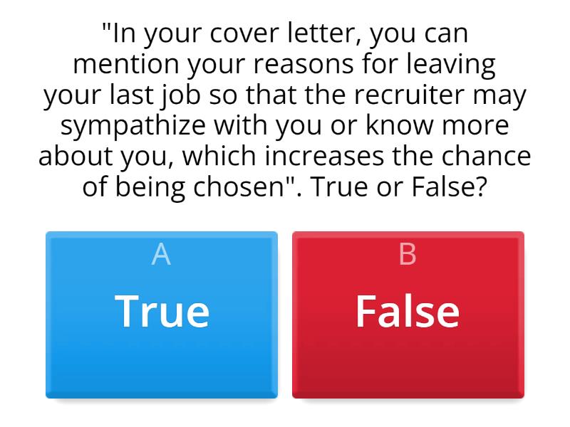 cover letter quiz answers