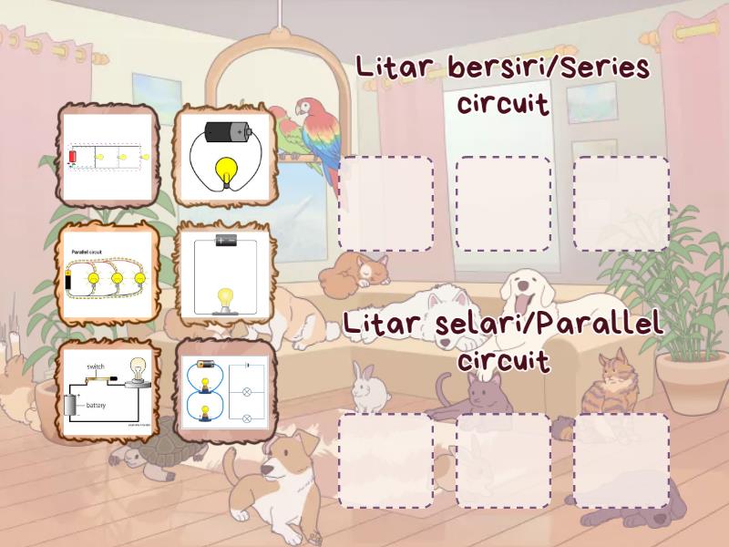 Litar bersiri dan selari (Series and parallel circuit) - Group sort