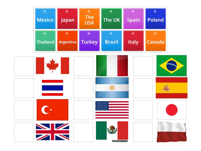 Choose the right country - Match up