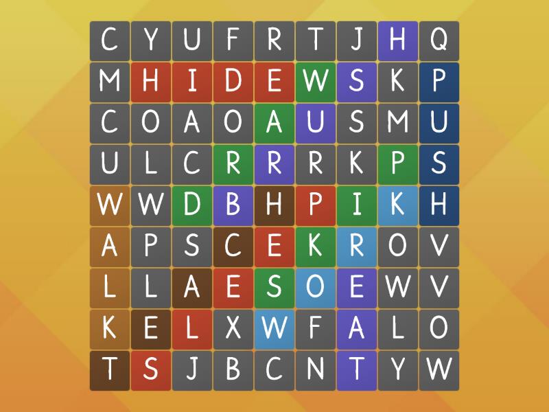 Guess the verb - Wordsearch