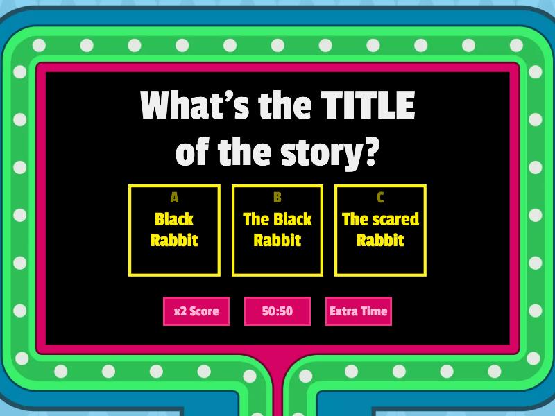 MULTIPLE CHOICE Gameshow quiz