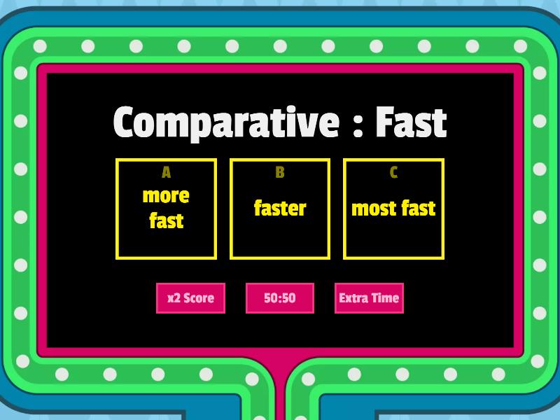 Comparatives - Gameshow quiz
