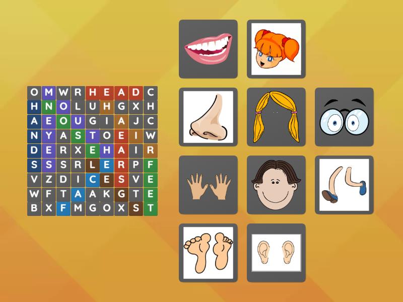 Body parts - Wordsearch