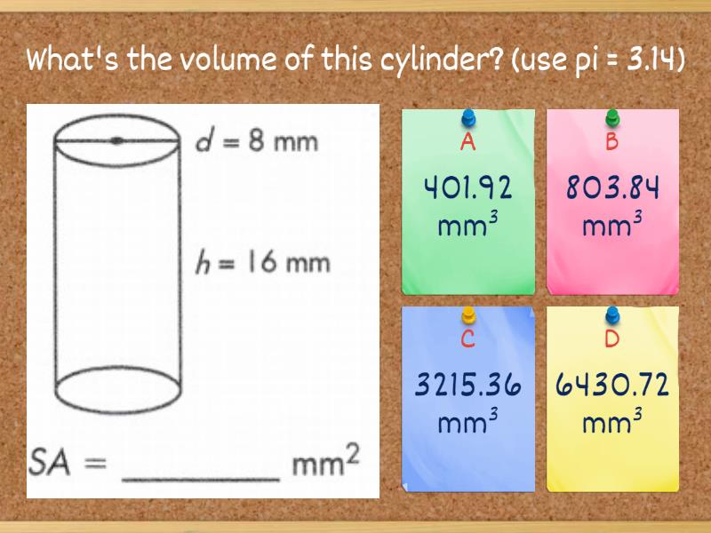 TEAS Check Up (7-11): Cylinder Volume - Quiz