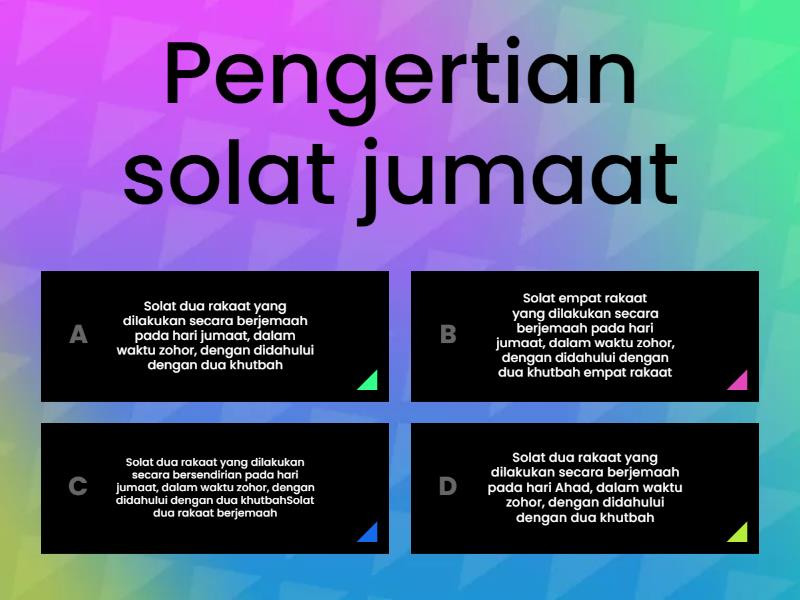 Solat Jumaat - Quiz