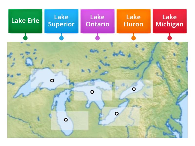 Great Lakes Map Label - Labelled diagram