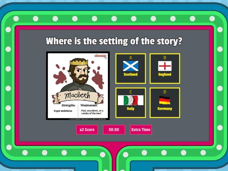 Macbeth gameshow quiz