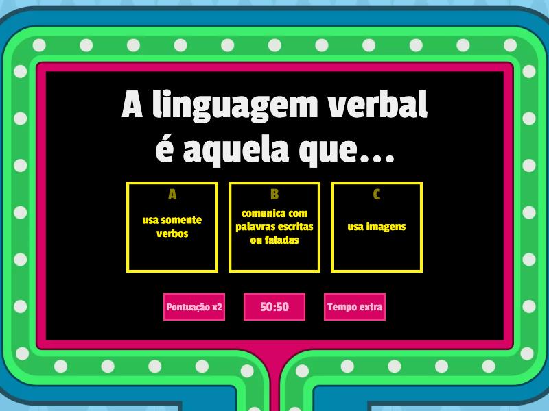 Linguagem Verbal E Não Verbal - Game Show De TV