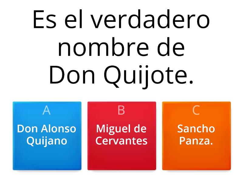 Los Personajes Del Quijote. - Quiz