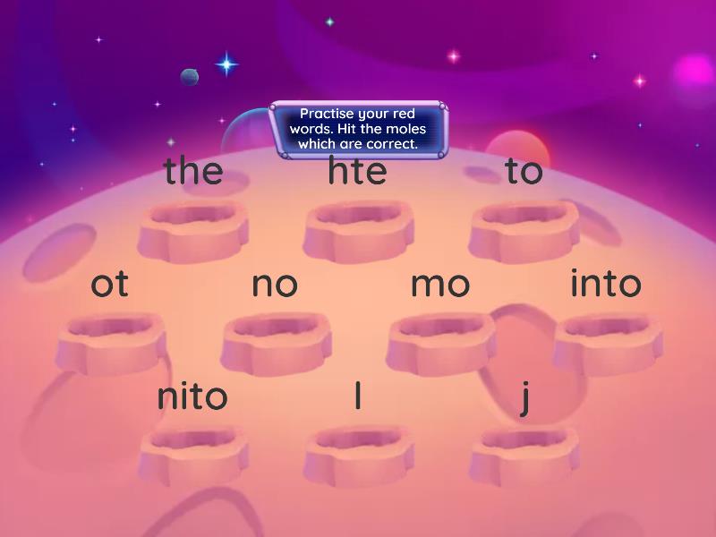 Set 1 tricky words - Whack-a-mole