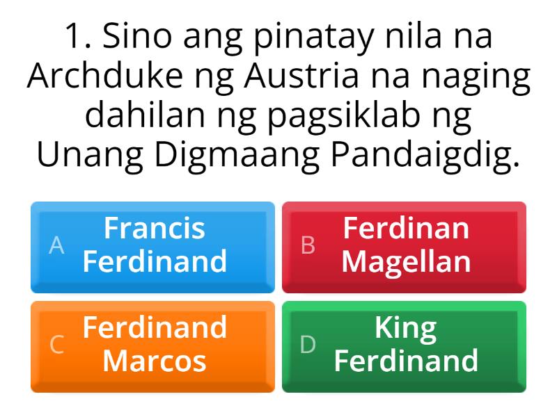 Araling Panlipunan Quiz