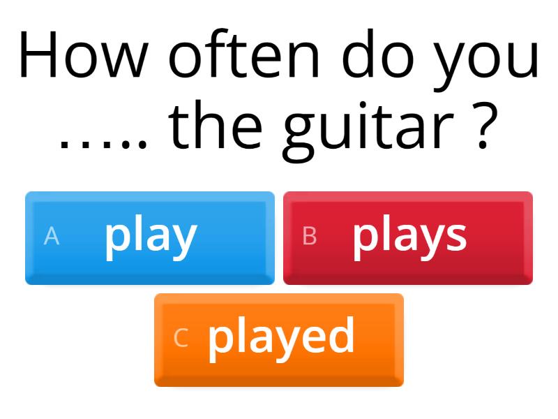 How often exercises - Quiz