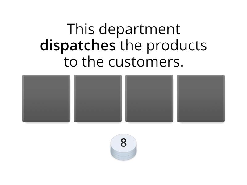Pre Intermediate U4 Departments Vocabulary Win Or Lose Quiz