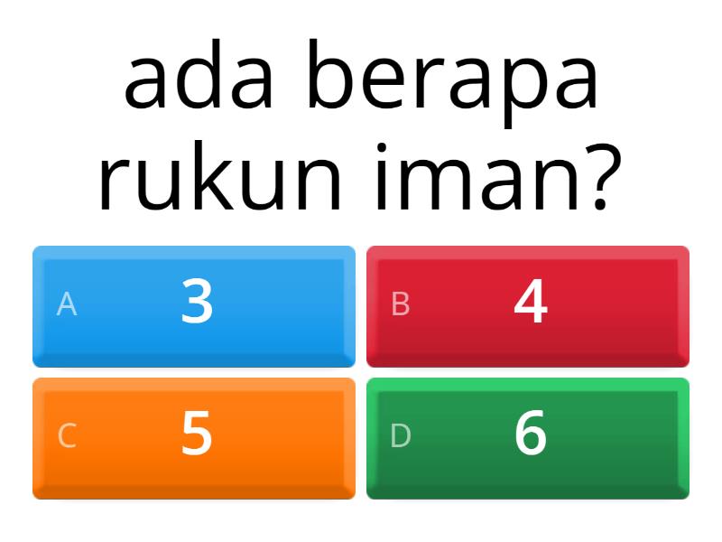 soal rukun iman - Quiz