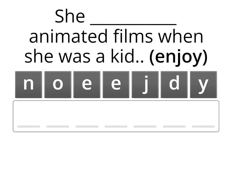 Kids can 5 unit 5 sentences anagram